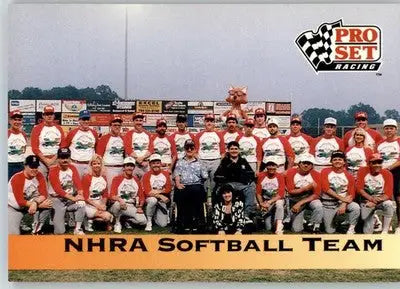 NHRA Softball Team - 1992 Pro Set NHRA - #189 - Racing - Racing Card Single