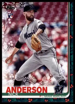 Nick Anderson Rookie 2019 Topps Holiday #HW12 Miami Marlins - Baseball Card Single