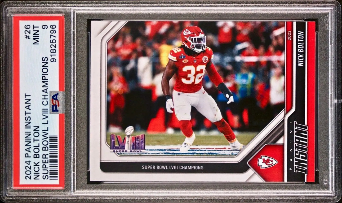 Nick Bolton 2023 Panini NFL Superbowl Champions #26 Card PSA 9 Mint - Football Card Single