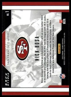 Nick Bosa 2023 Score Sack Attack #1 San Francisco 49ers