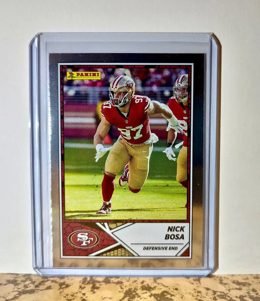 Nick Bosa 2024 Panini NFL #38 Silver Foil Sticker Card San Francisco 49ers - Football Card Single