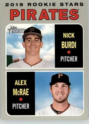 Nick Burdi / Alex McRae - 2019 Topps Heritage - #141 - RC Baseball - Baseball Card Single