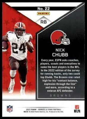 Nick Chubb 2022 Panini Rookies & Stars #22 Cleveland Browns