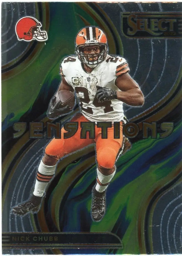 Nick Chubb 2022 Panini Select Sensations #SEN-11 Cleveland Browns Football Card - Football Card Single