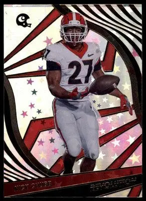 Nick Chubb 2023 Panini Chronicles Draft Revolution Astro #99 Georgia Bulldogs - Football Card Single
