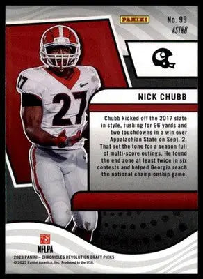 Nick Chubb 2023 Panini Chronicles Draft Revolution Astro #99 Georgia Bulldogs - Football Card Single