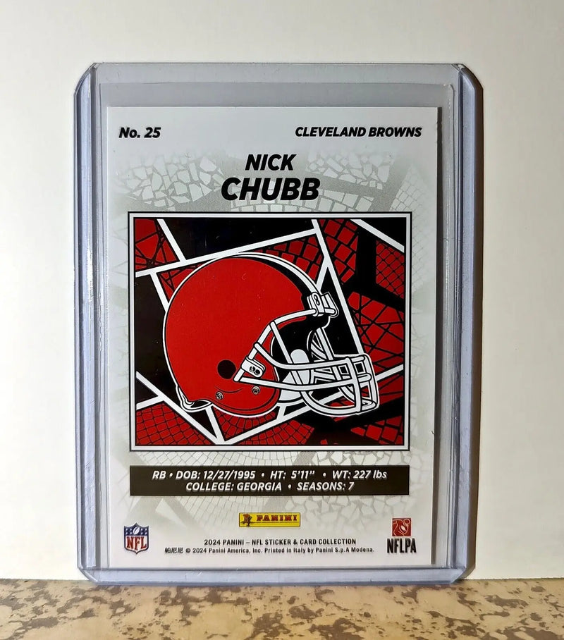 Nick Chubb 2024 Panini NFL #25 Sticker Card Cleveland Browns