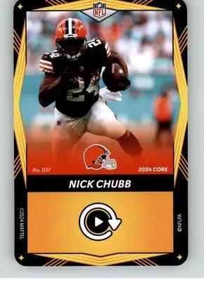 Nick Chubb - 2024 UNO Elite Core Edition - Yellow - #037 - Football - Football Card Single