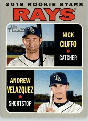 Nick Ciuffo / Andrew Velazquez - 2019 Topps Heritage - #381 - RC Baseball - Baseball Card Single