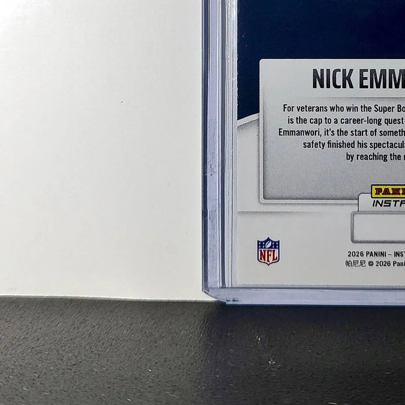 Nick Emmanwori Rookie 2026 Panini NFL Super Bowl LIX Champions #24 Card Seahawks - Football Card Single
