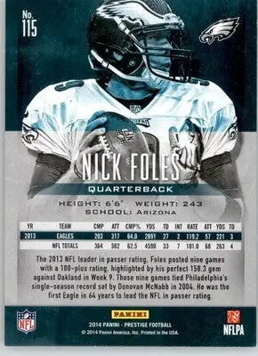 Nick Foles - 2014 Panini Prestige - #115 - Football - Football Card Single
