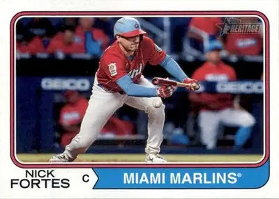 Nick Fortes - 2023 Topps Heritage - #509 - Baseball - Baseball Card Single
