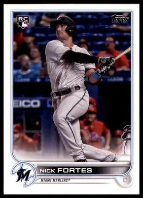 Nick Fortes Rookie 2022 Topps #333 Miami Marlins - Baseball Card Single