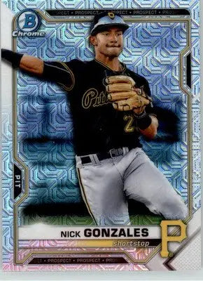 Nick Gonzales - 2021 Bowman - #BCP-34 - Chrome Prospects Mojo Refractor Baseball - Baseball Card Single
