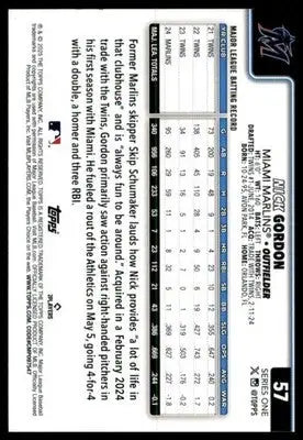 Nick Gordon 2025 Topps #57 Miami Marlins - Baseball Card Single