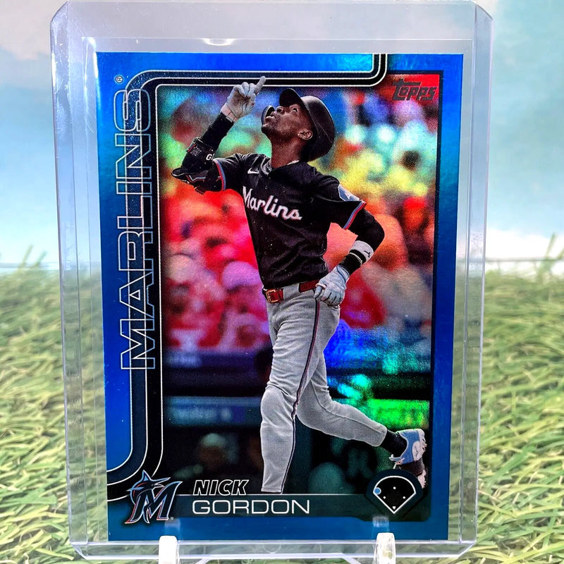 Nick Gordon 2025 Topps Series 1 #57 Blue Foil /150 florida Marlins - Baseball Card Single