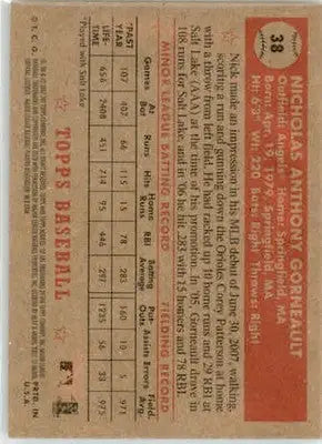 Nick Gorneault - 2007 Topps Rookie 1952 Edition - #38 - AUTO Baseball - Baseball Card Single