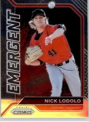 Nick Lodolo - 2021 Panini Prizm - #EM14 - Emergent Baseball - Baseball Card Single