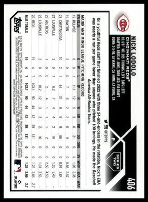 Nick Lodolo 2023 Topps #406 Cincinnati Reds - Baseball Card Single