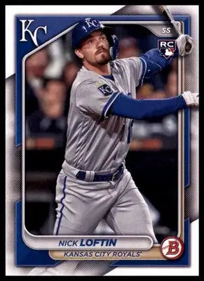 Nick Loftin Rookie 2024 Bowman #71 Kansas City Royals - Baseball Card Single