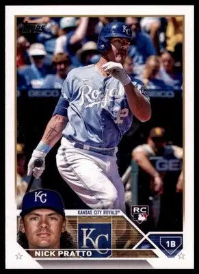 Nick Pratto Rookie 2023 Topps #182 Kansas City Royals - Baseball Card Single