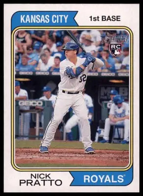 Nick Pratto Rookie 2023 Topps Heritage #94 Kansas City Royals - Baseball Card Single