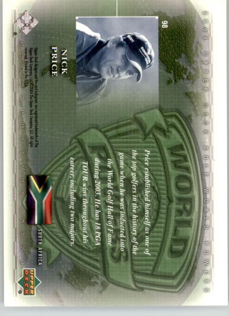 Nick Price - 2004 Upper Deck - #98 - Golf - Golf Card Single