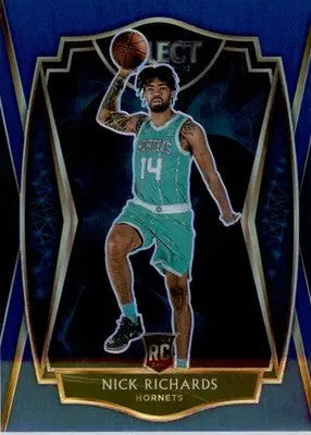 Nick Richards - 2020-21 Panini Select - #167 - Blue Prizms Basketball - Basketball Card Single