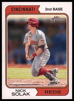 Nick Solak 2023 Topps Heritage #396 Cincinnati Reds - Baseball Card Single