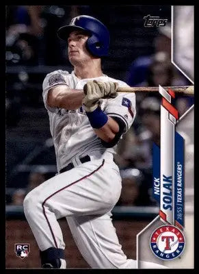 Nick Solak Rookie 2020 Topps #166 Texas Rangers - Baseball Card Single