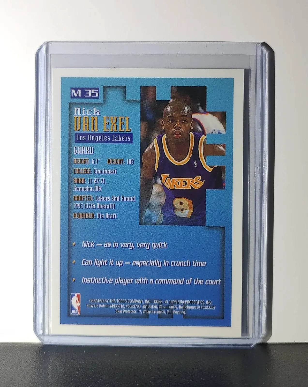 Nick Van Exel 1995-96 Topps Finest NBA #M35 Mysterly Lakers - Basketball Card Single