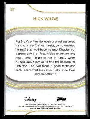 🌟 Nick Wilde, 2025 Topps Chrome Disney Mini-Diamonds #167 🌟