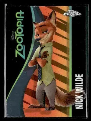🌟 Nick Wilde, 2025 Topps Chrome Disney Zootopia Icons #ZI-5 🌟 - Non-Sports Card Single