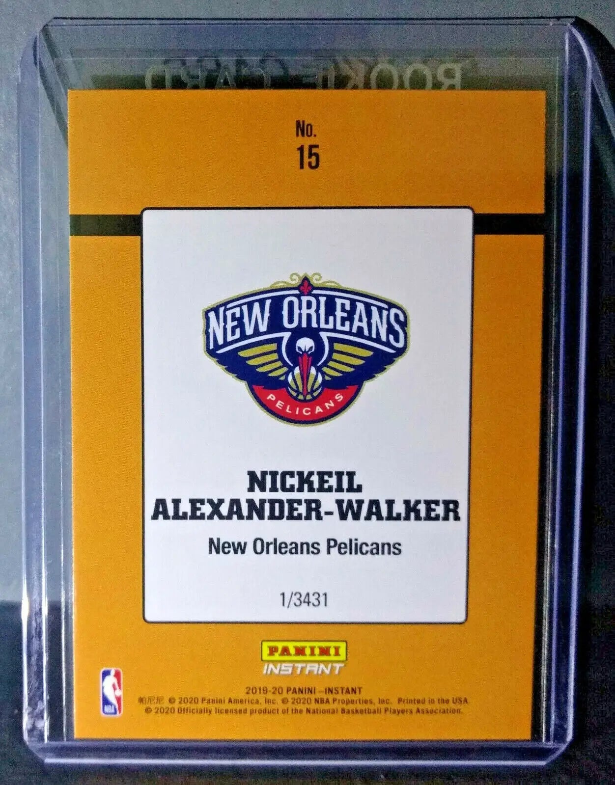 Nickeil Alexander-Walker 2019-20 Panini NBA #15 Rated Rookie Retro Card 1/3431 - Basketball Card Single