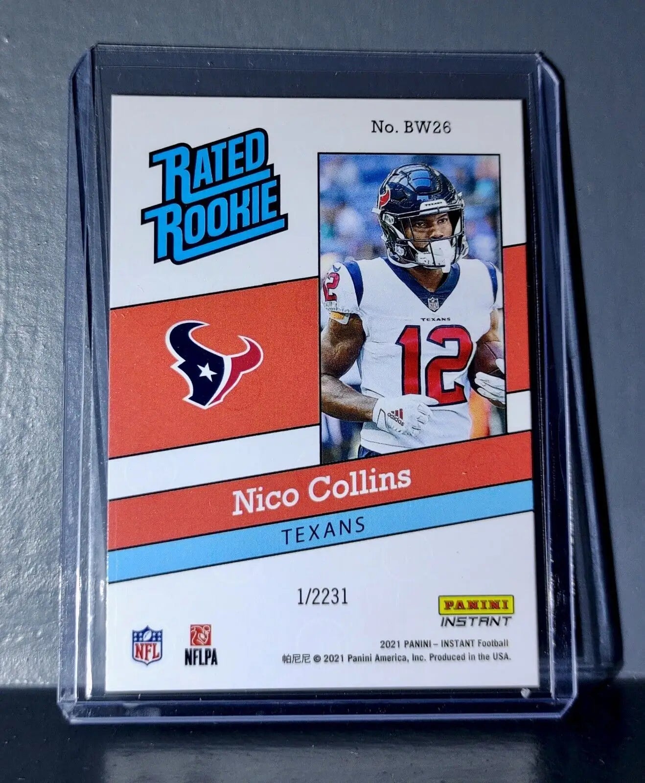 Nico Collins 2021 Panini NFL Rated Rookie Retro #26 Rookie Card 1/2231 - Football Card Single