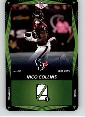 Nico Collins - 2024 UNO Elite Core Edition - Green - #041 - Football - Football Card Single