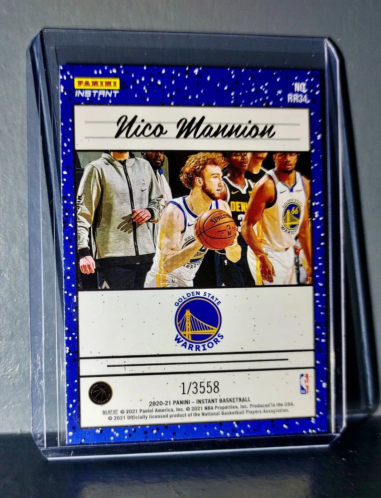 Nico Mannion 2020-2021 Panini NBA Instant #34 Rated Rookie Retro Card 1/3558 - Basketball Card Single