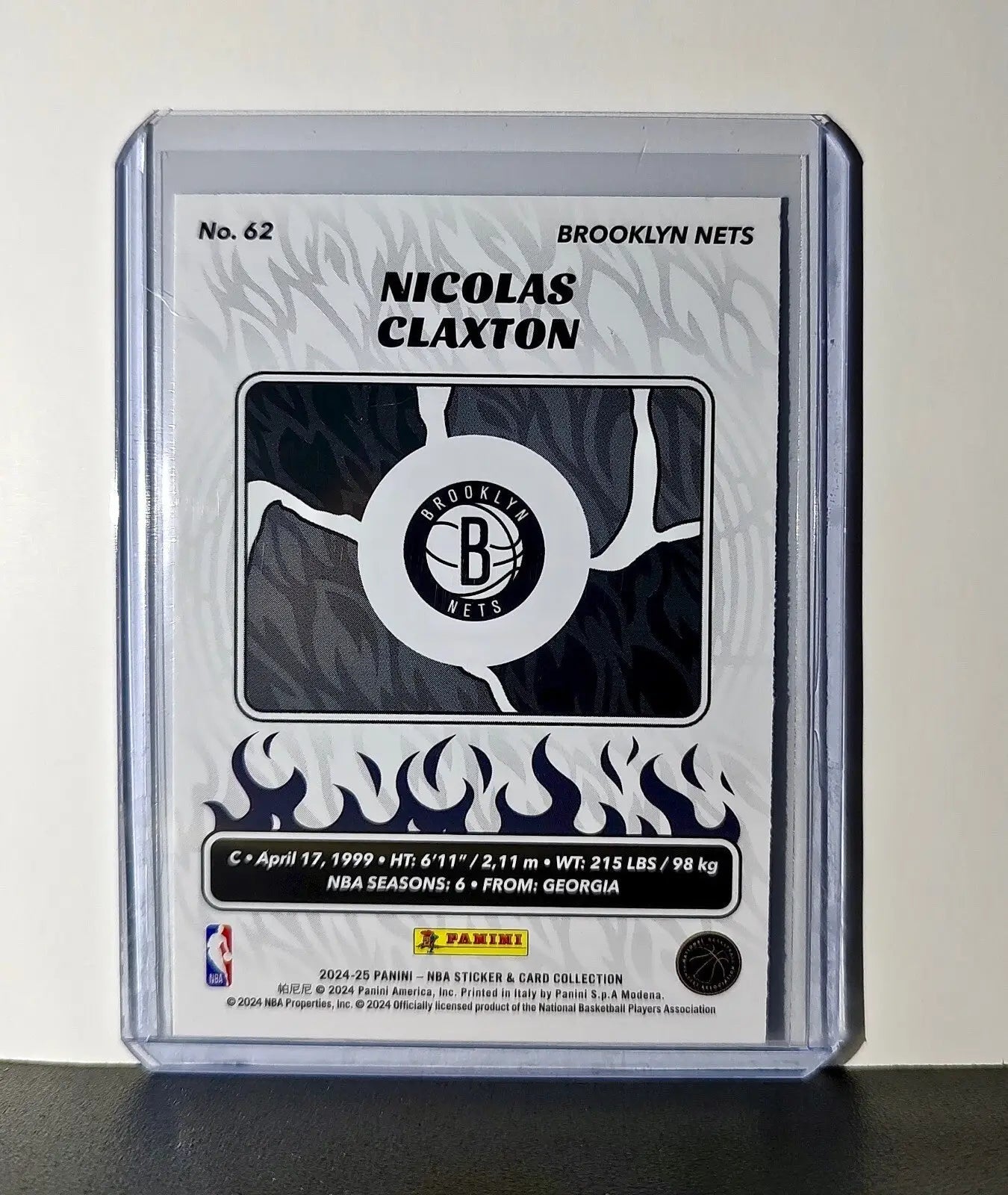Nicolas Claxton 2024-25 Panini NBA #62 Sticker Card Brooklyn Nets
