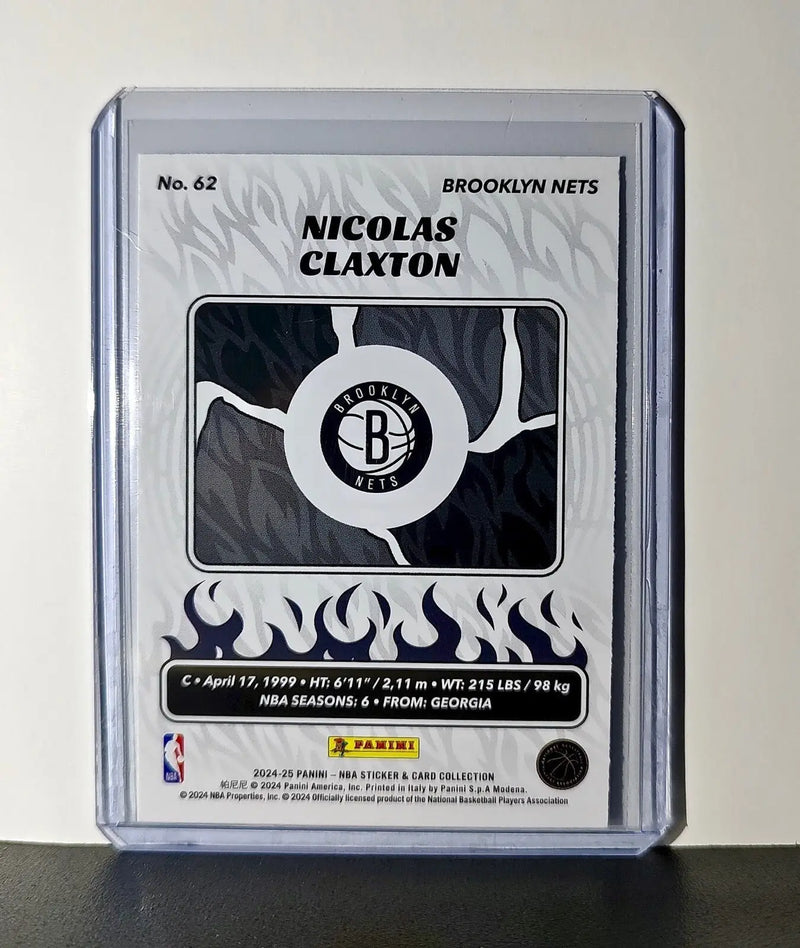 Nicolas Claxton 2024-25 Panini NBA #62 Sticker Card Brooklyn Nets