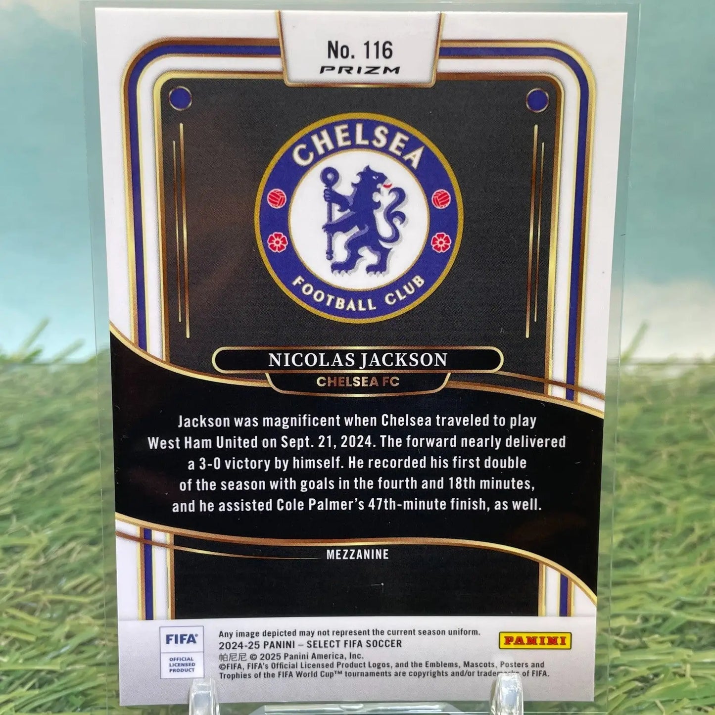 Nicolas Jackson 2024-25 Panini Select FIFA Soccer #116 Mezzanine Purple Mojo - Soccer Card Single