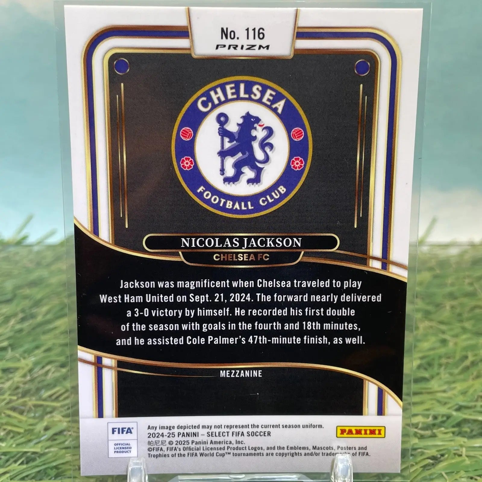 Nicolas Jackson 2024-25 Panini Select FIFA Soccer #116 Mezzanine Purple Mojo - Soccer Card Single
