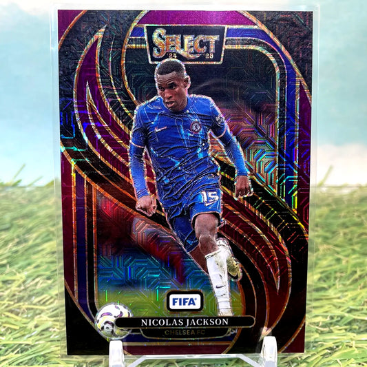 Nicolas Jackson 2024-25 Panini Select FIFA Soccer #116 Mezzanine Purple Mojo - Soccer Card Single