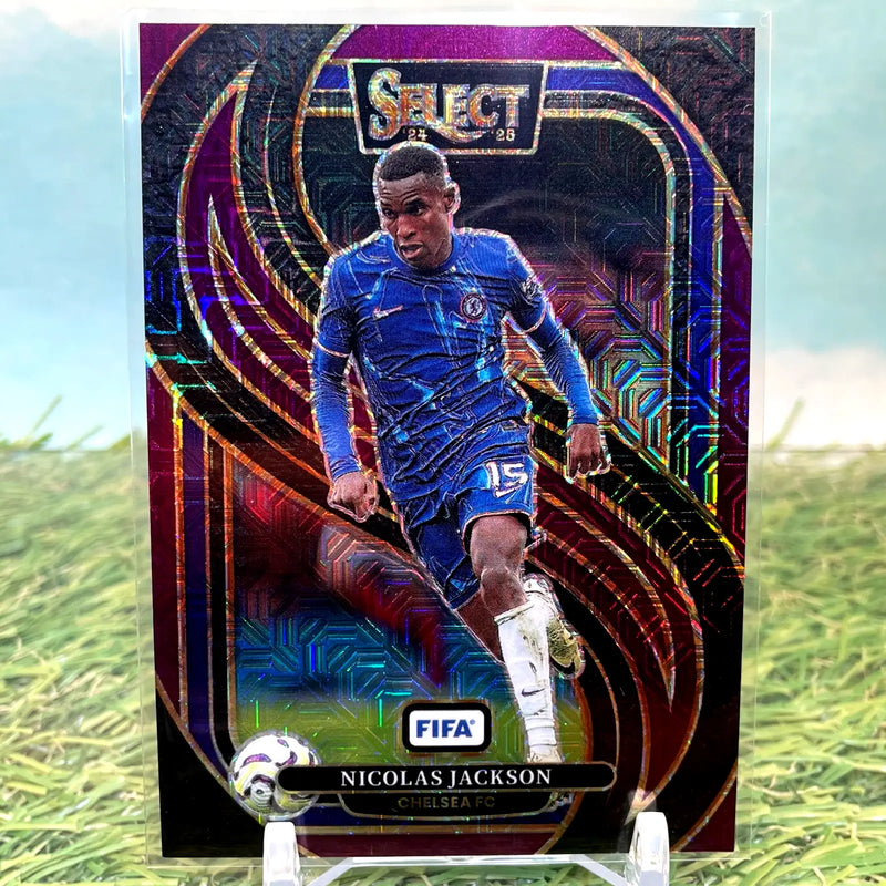 Nicolas Jackson 2024-25 Panini Select FIFA Soccer #116 Mezzanine Purple Mojo - Soccer Card Single