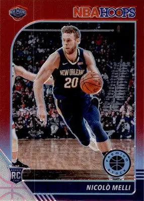 Nicolo Melli - 2019-20 Hoops Premium Stock - #242 - Prizms Red RC Basketball - Basketball Card Single