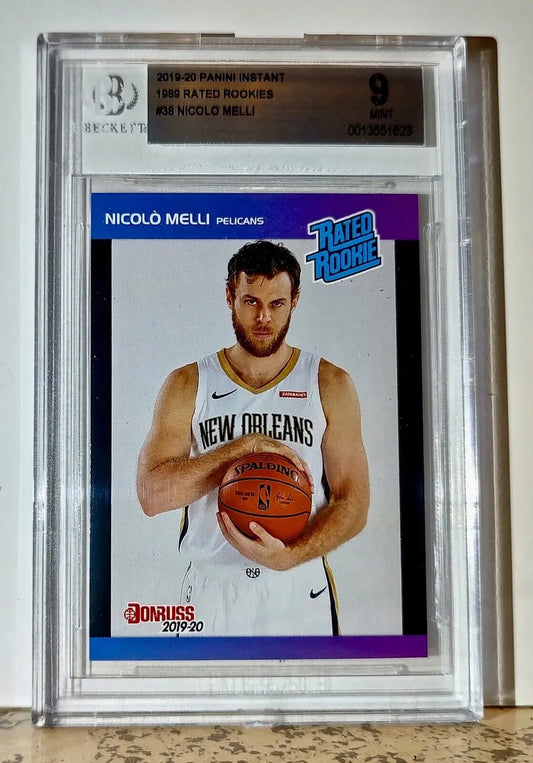 Nicolo Melli 2019-20 Panini NBA #38 Rated Rookies 1/3431 BGS 9 Pelicans - Basketball Card Single