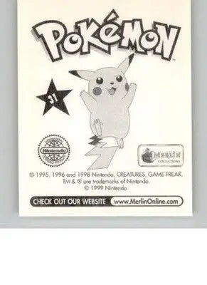 Nidoqueen - 1999 Merlin Pokemon Stickers - #31 - Non_sport - Non-Sports Card Single