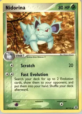 Nidorina - FireRed & LeafGreen - MP - #40/112 - Pokémon Card Single