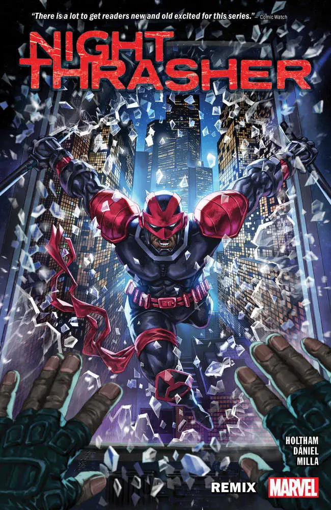 Night Thrasher Remix TPB comic book cover featuring Night Thrasher character artwork