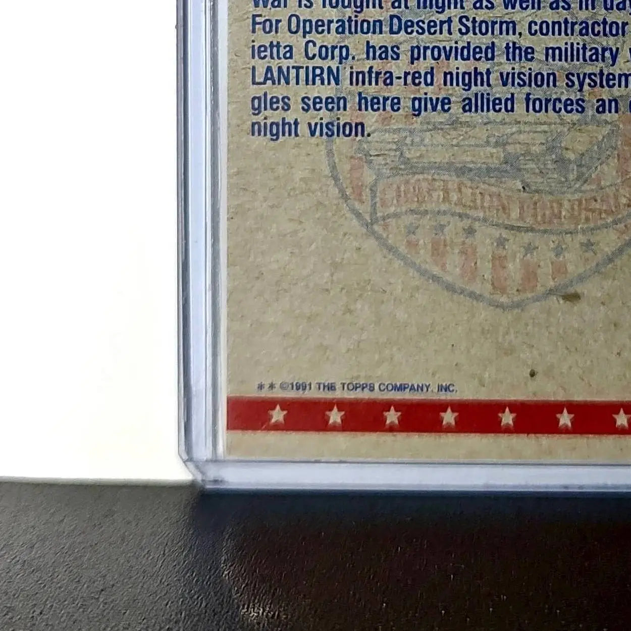 Night Vision Goggles 1991 Topps Desert Storm #63 Card