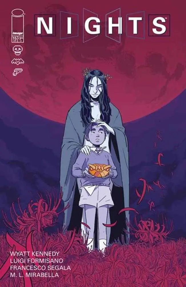 Comic book cover of Nights #15 Mature featuring Chimera Prequel Arc illustration